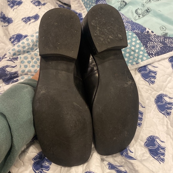 Etienne Aigner Black Leather Lace Up Shoes - Picture 3 of 5